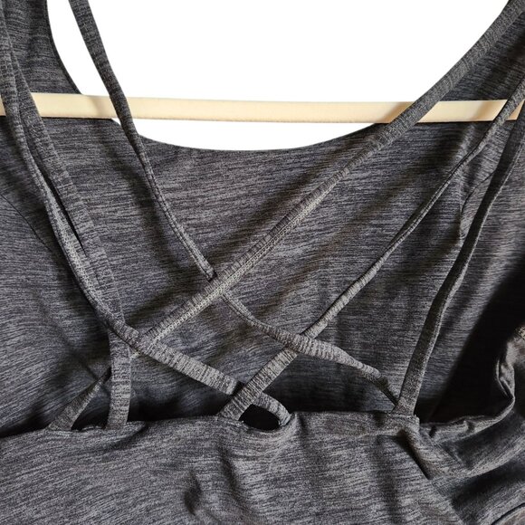 Torrid Sports Bra 2 2XL XXL Gray Grey Pullover Wireless Cross Back Bralette - Picture 6 of 7